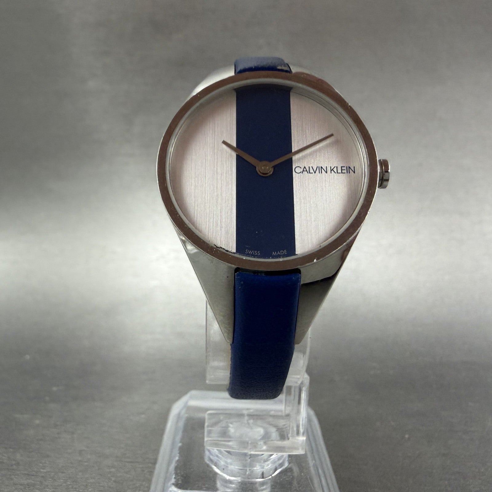 Calvin Klein Watch Women 29mm Silver Dial Silver Tone Round New Battery5