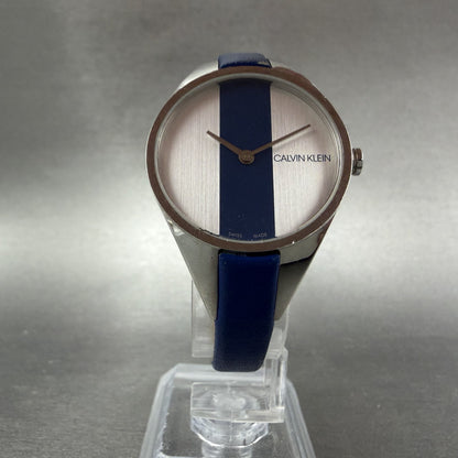 Calvin Klein Watch Women 29mm Silver Dial Silver Tone Round New Battery5