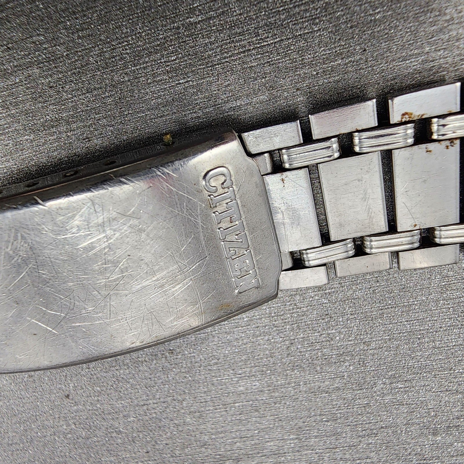 Citizen Bracelet Stainless Steel 12mm Tri Folding Clasp Vintage2