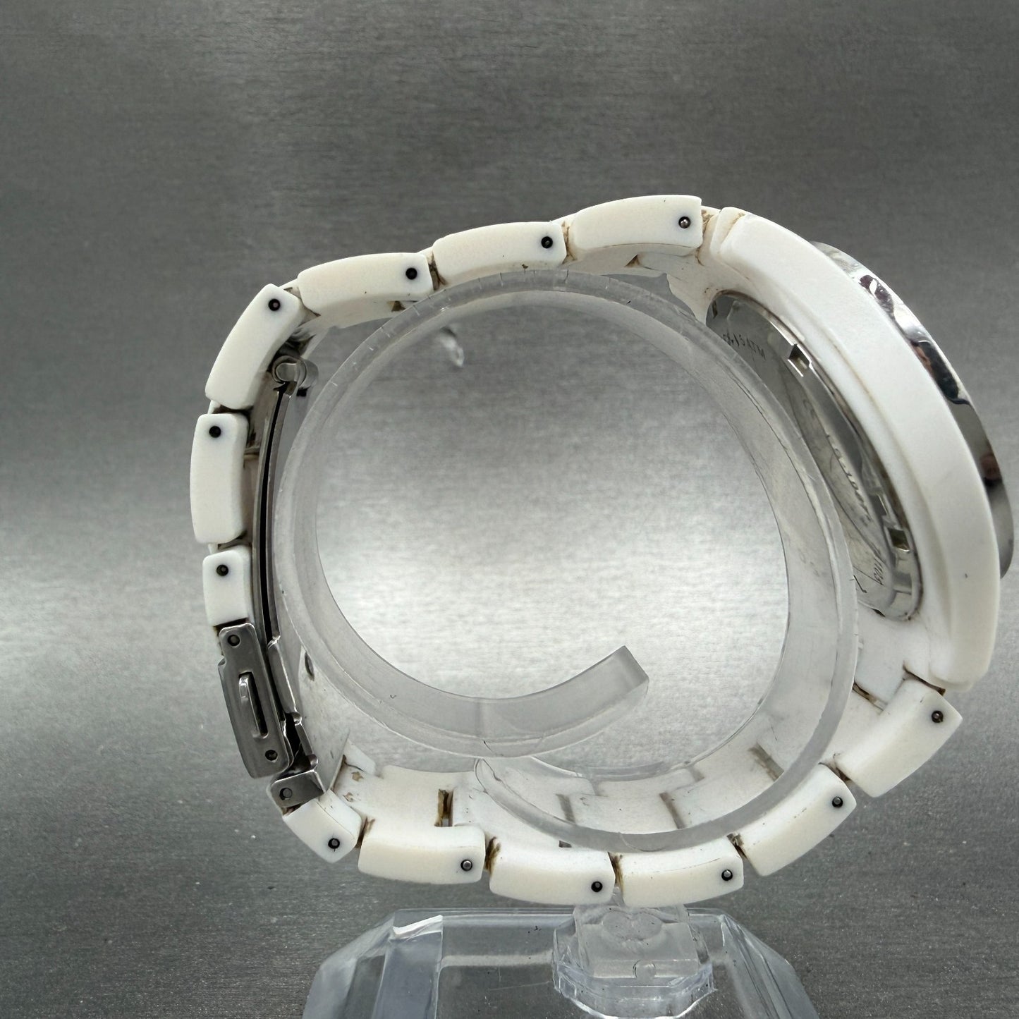 Fossil Stella Watch Women 38mm White Dial White Tone Round ES1967 New Battery8