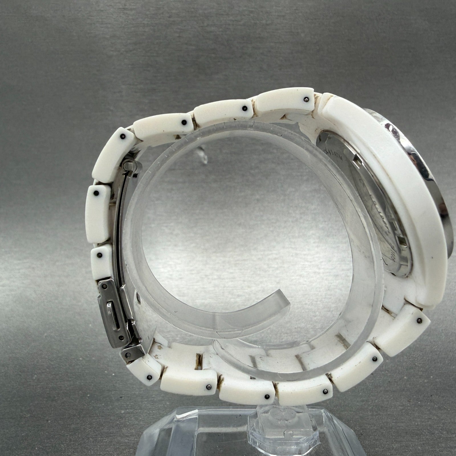 Fossil Stella Watch Women 38mm White Dial White Tone Round ES1967 New Battery8