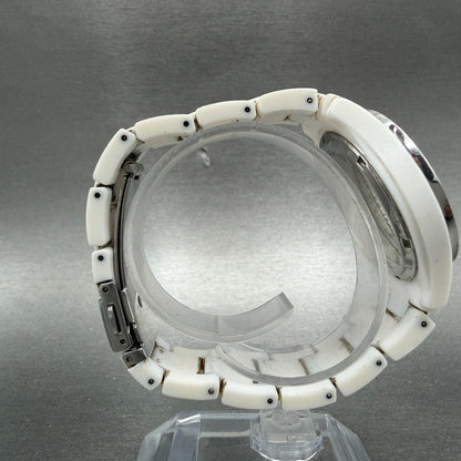 Fossil Stella Watch Women 38mm White Dial White Tone Round ES1967 New Battery8