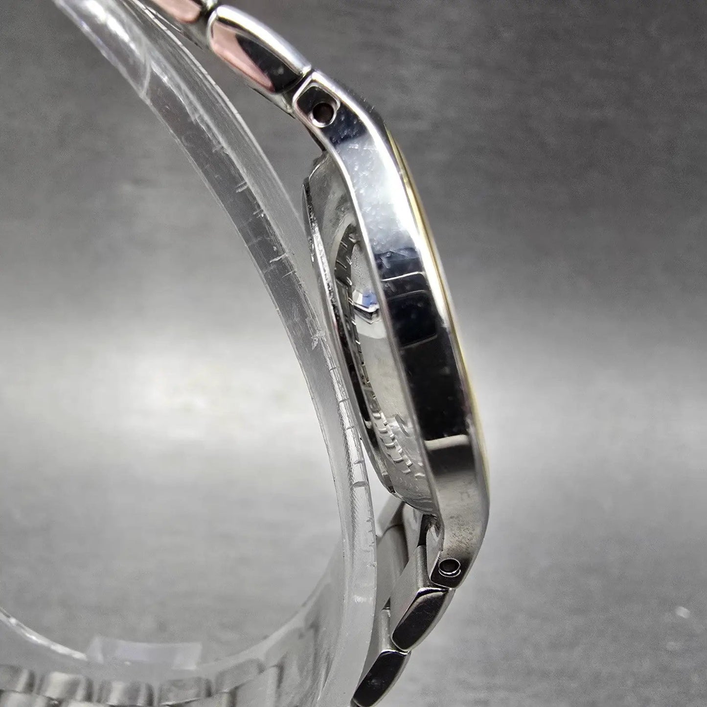 Movado Museum Watch Women 26mm Black Dial Two Tone 20.3.20.1095 New Battery3