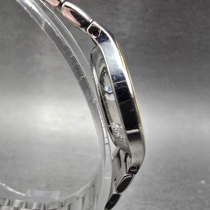 Movado Museum Watch Women 26mm Black Dial Two Tone 20.3.20.1095 New Battery3