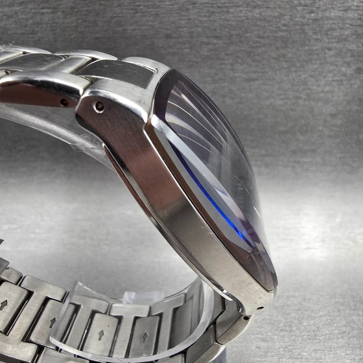 Fossil Arkitekt Tank Watch Men 32mm Blue Dial Silver Date FS-2931 New Battery3