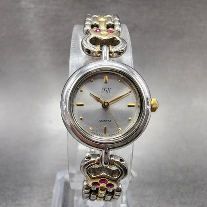 Citizen VEGA Watch Women 19mm Gray Dial Two Tone Round Crystal Accents New Batt0