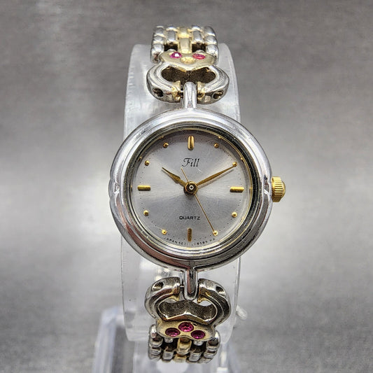 Citizen VEGA Watch Women 19mm Gray Dial Two Tone Round Crystal Accents New Batt0