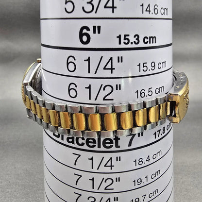 Seiko SQ Watch Women 24mm Silver Dial Two Tone Daydate Round 3E23-0A69 New Batt9