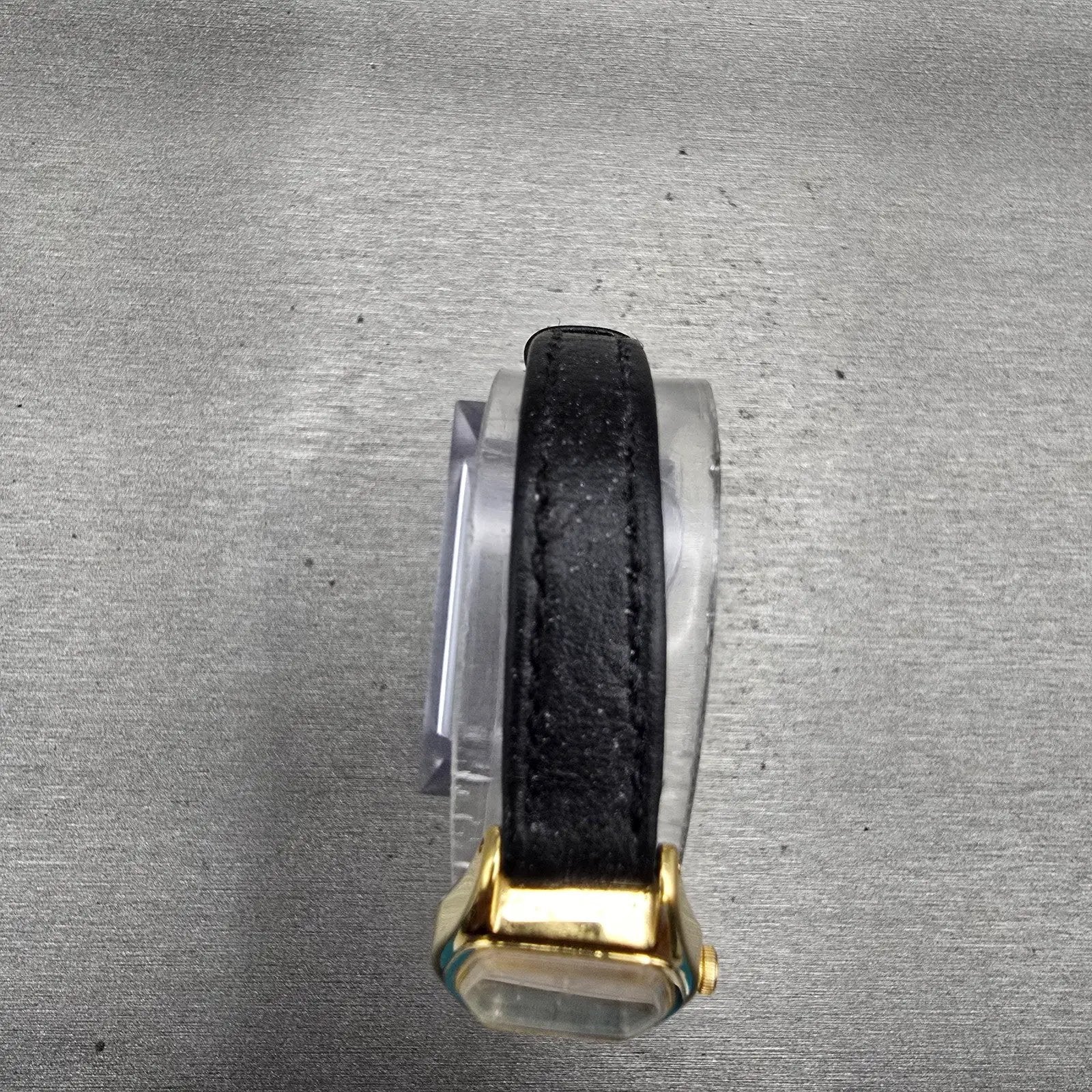 Seiko Watch Women 17mm Gold Dial Gold Tone Hexagon 2C20-6440 New Battery Vintage4