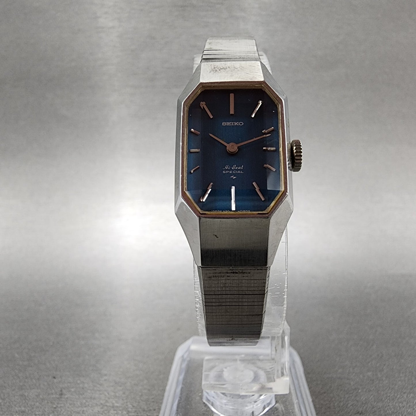 Seiko Special Watch Women 18mm Blue Dial Silver Tone Manual 11207030 Runs5