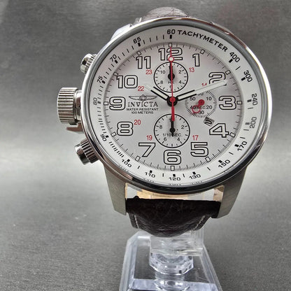 Invicta I Force Chronograph Watch Men 46mm White Dial Steel Date 2771 NewBattery6