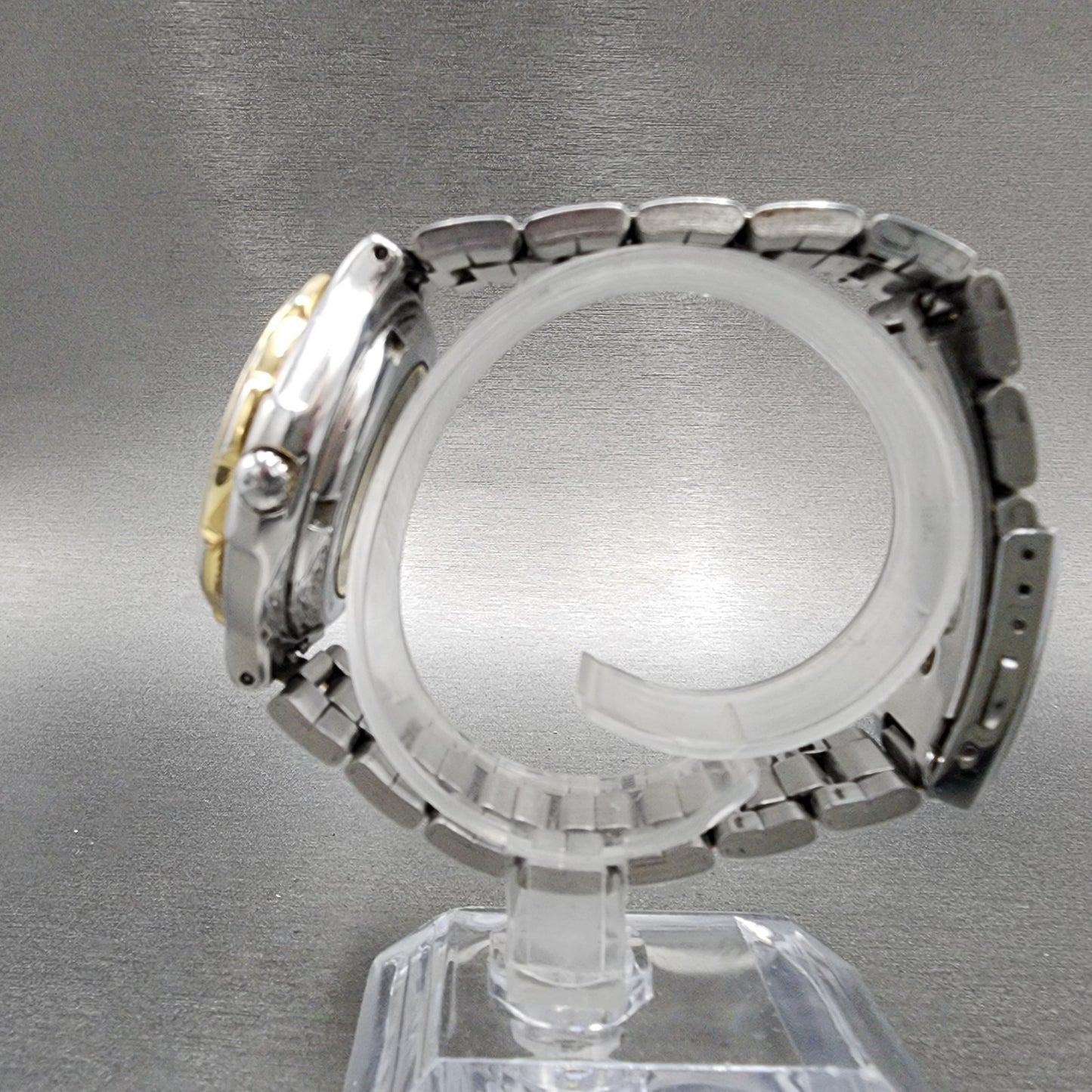 Seiko AGS Watch Men 37mm White Dial Two Tone Date Round 7M426A00 Works6