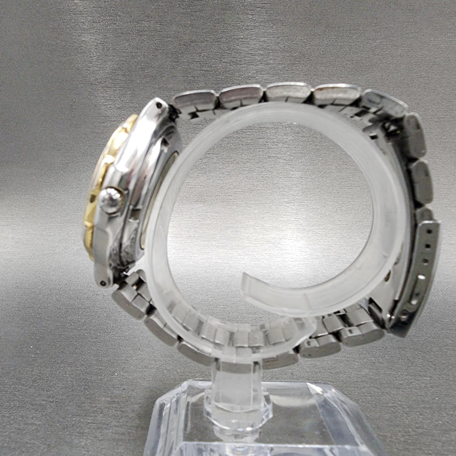 Seiko AGS Watch Men 37mm White Dial Two Tone Date Round 7M426A00 Works6