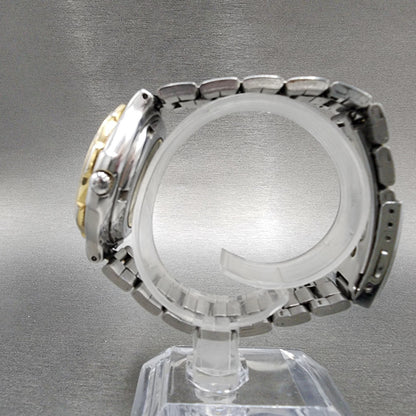 Seiko AGS Watch Men 37mm White Dial Two Tone Date Round 7M426A00 Works6