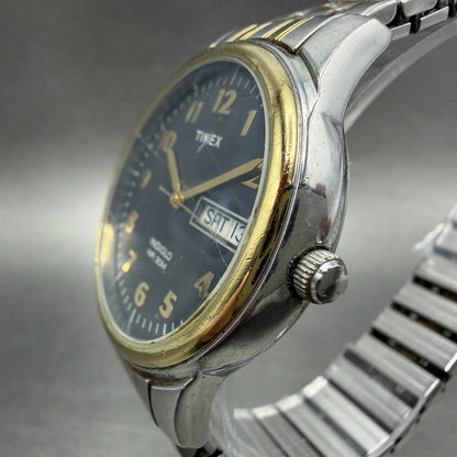 Timex Easy Reader Watch Men 36mm Gray Dial Two Tone Date Round new Battery ABDC2