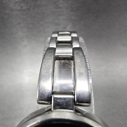 Citizen Axiom Eco-Drive Watch Women 28mm Black Dial Steel Round EM0636-55F Runs4