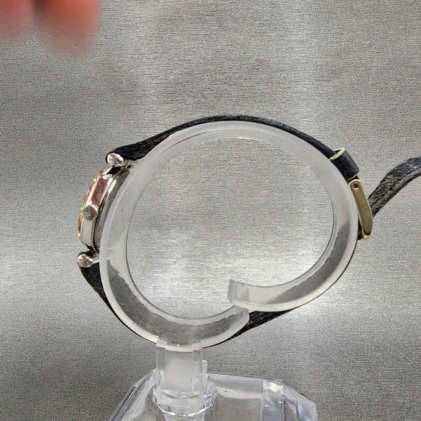 Seiko Watch Women 22mm Black Dial Two Tone Octagon 23200330 New Battery6