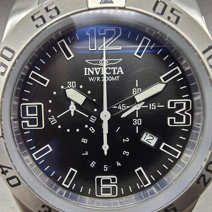Invicta Excursion Sport Chronograph Watch Men 49mm Black Dial Steel READ! NewBat2