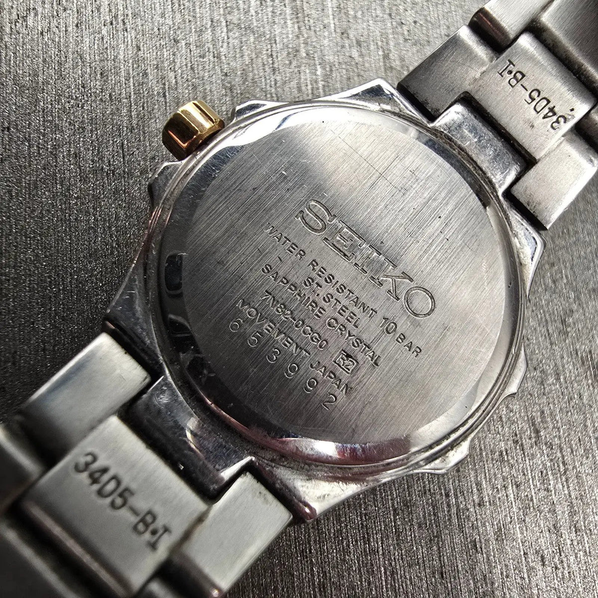Seiko Coutura Watch Women 26mm MOP Dial Two Tone Date Diamond 7N82-0CG0 New Batt10