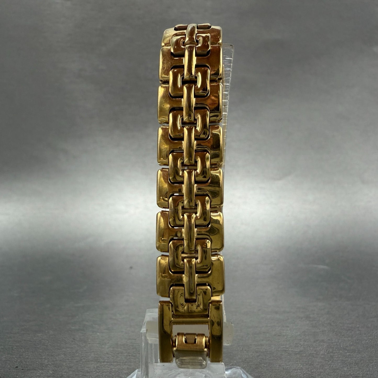 Seiko Tank Watch Women 13mm MOP Dial Gold Tone Rectangle 2E20-7279 New Battery7