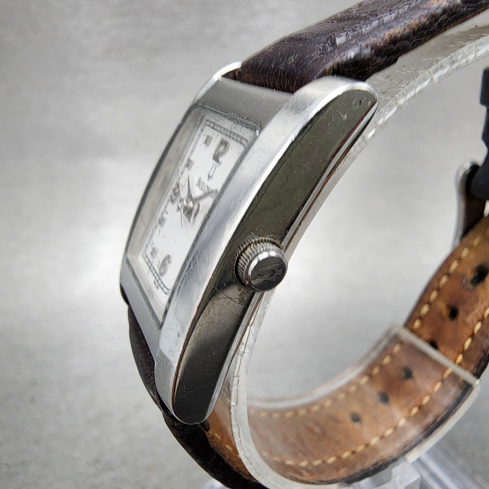 Bulova Tank Watch Women 21mm White Dial Silver Tone Date Rectangle New Battery2