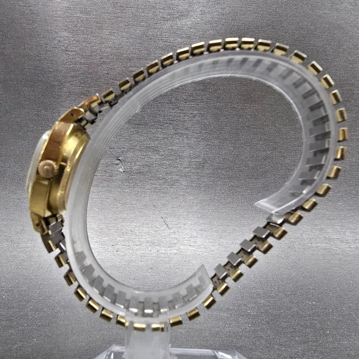 Bulova Accutron Watch Women 23mm Gold Dial 10K Gold Plated Rectangle New Battery6