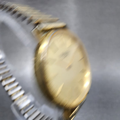 Bulova Watch Women 31mm Gold Dial Gold Tone Round 92P19 New Battery VTG3