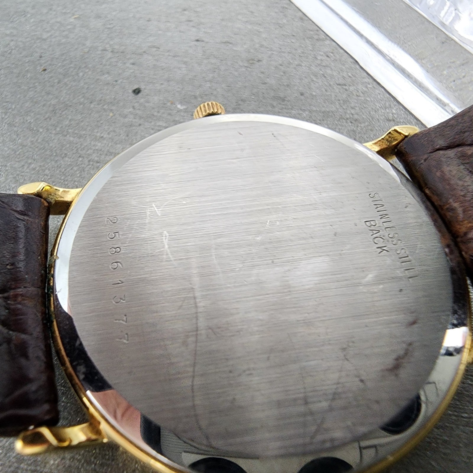Longines Watch Men 32mm Gold Dial Gold Tone Round 150 7229 New Battery VTG10