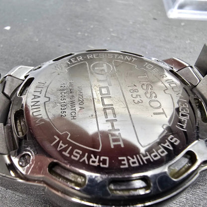 Tissot T-Touch Watch 43mm Women MOP Dial Titanium Alarm Chronograph READ! NewBat9
