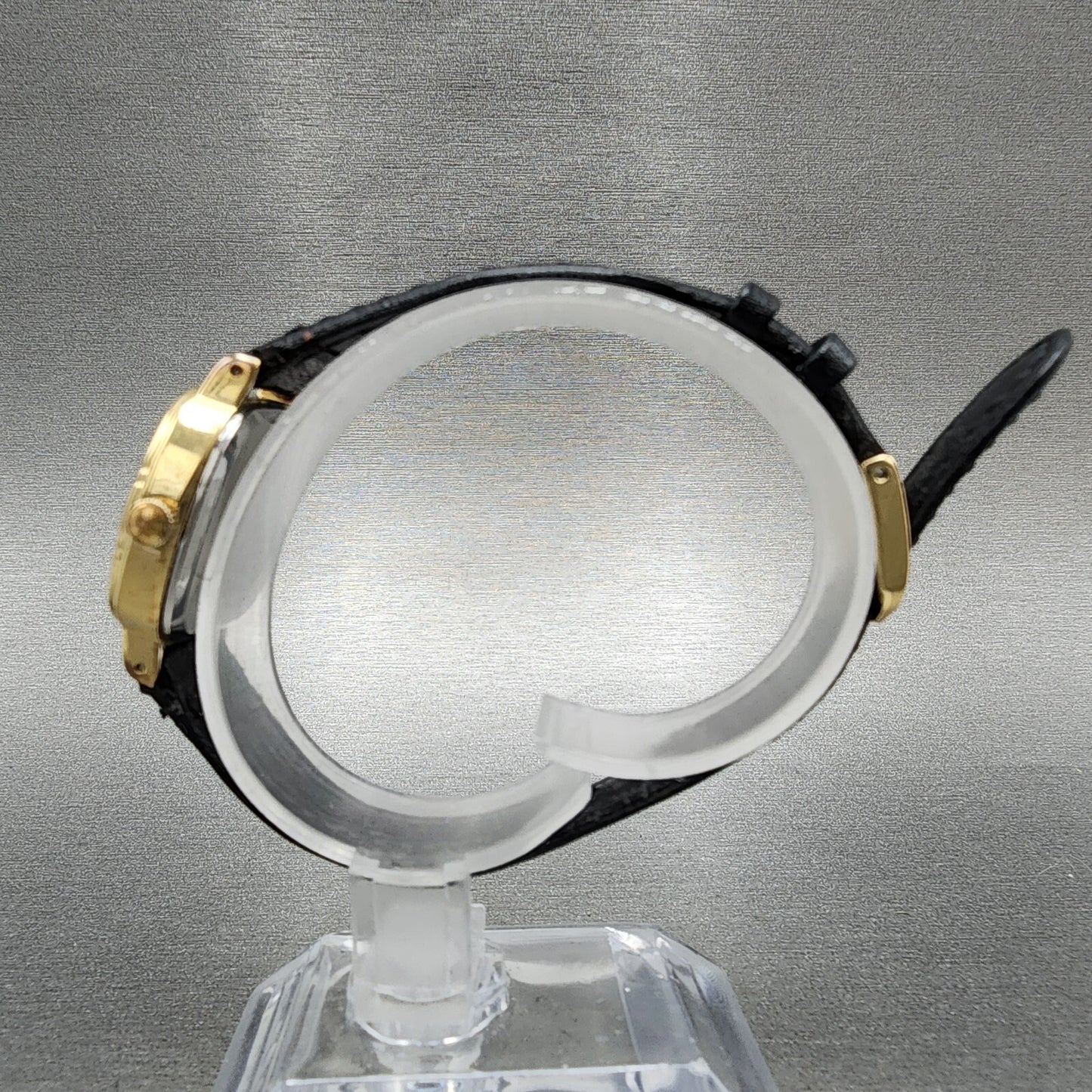 Seiko Analog Digital Watch Women 24mm Black Dial Gold Tone E0295410 PARTS7