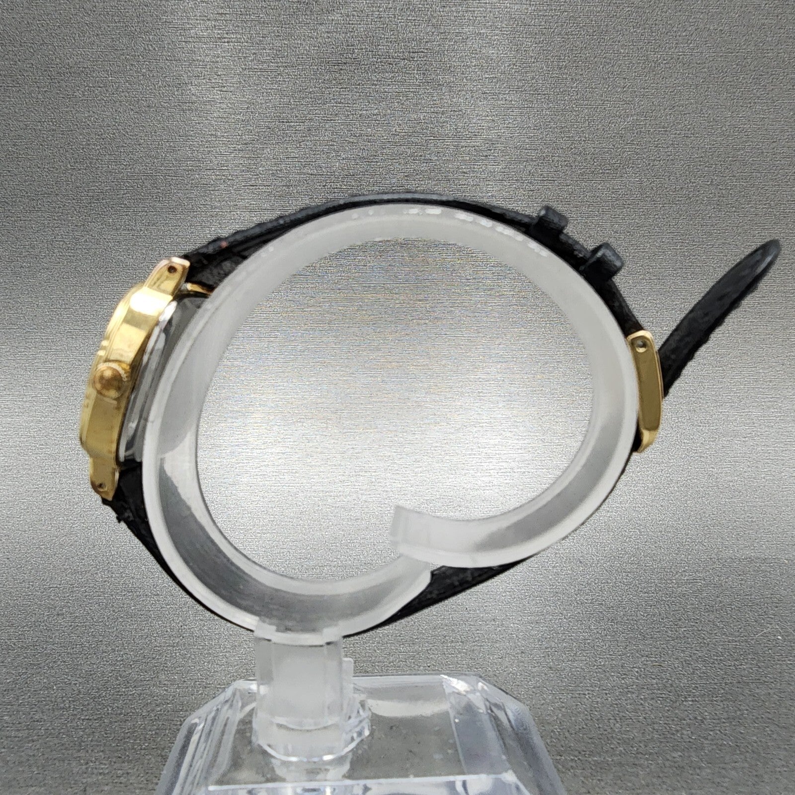 Seiko Analog Digital Watch Women 24mm Black Dial Gold Tone E0295410 PARTS7