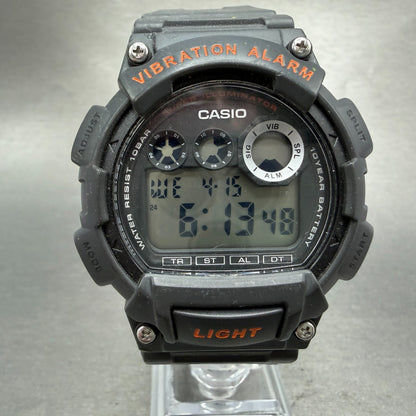Casio W-735H Watch Men 45mm Digital Gray Vibration Alarm Chrono Date New Battery0
