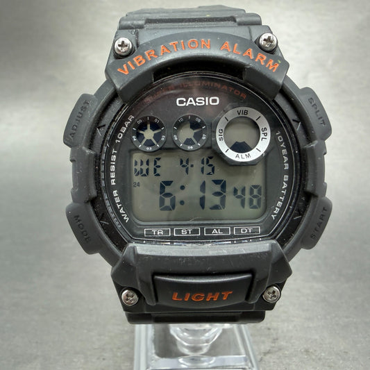 Casio W-735H Watch Men 45mm Digital Gray Vibration Alarm Chrono Date New Battery0