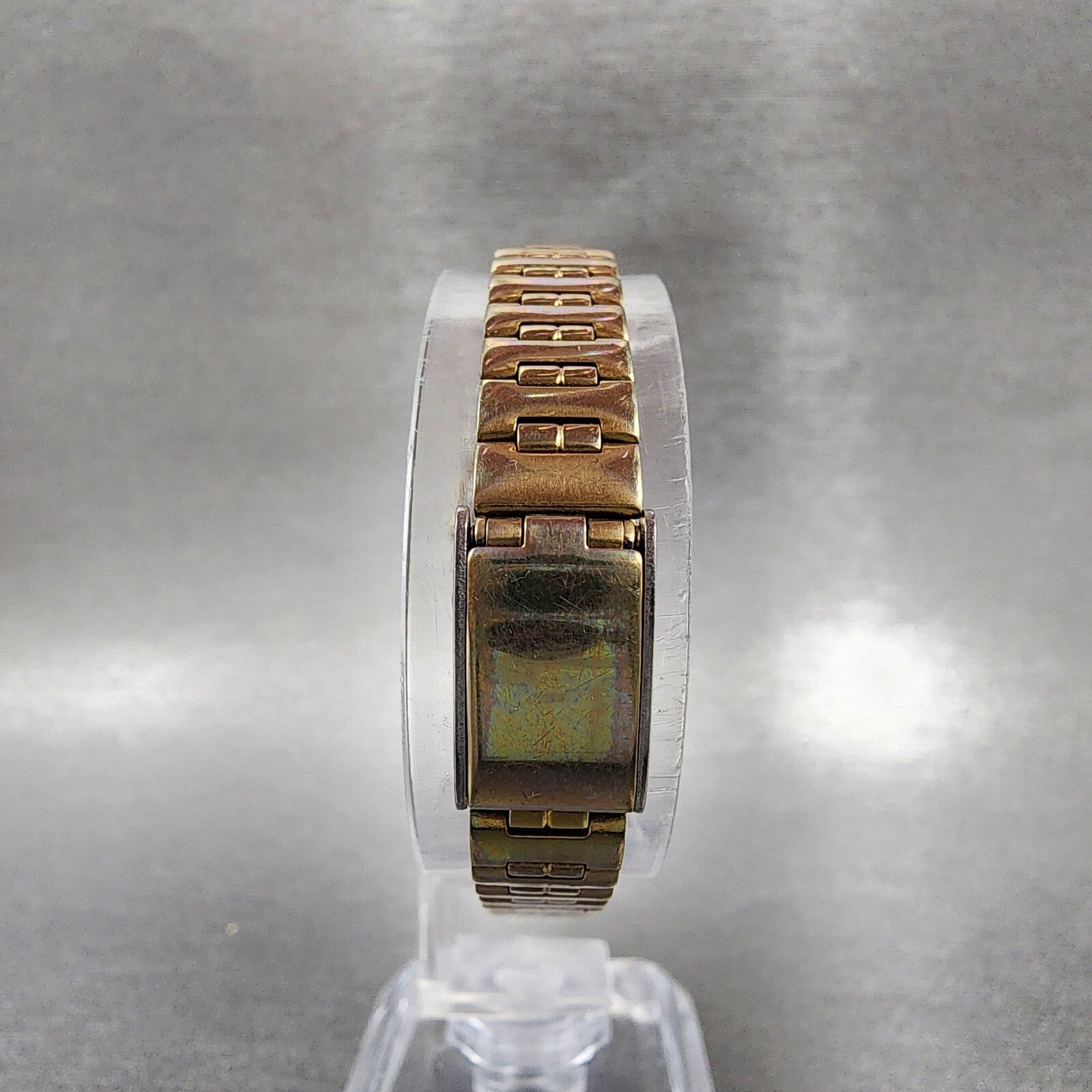 Seiko Tank Watch Women 18mm Gold Dial Gold Tone Rectangle V4015150 New Battery7