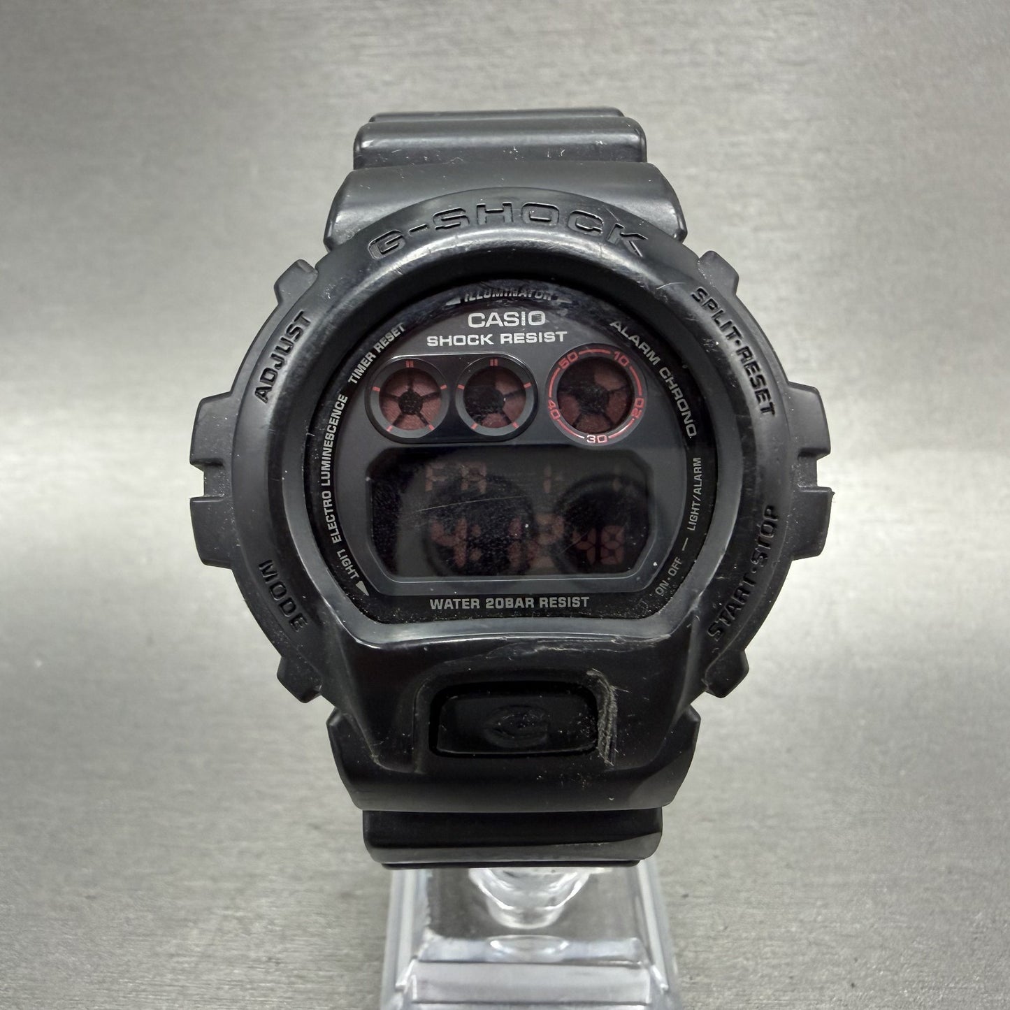 Casio GShock DW6900MS Watch Men 50mm Digital LCD Black Tone Alarm Chrono Works0