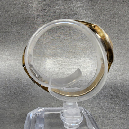 VTG Seiko Watch Women 16mm Champagne Dial Gold Tone Octagon 5420-5059 New Batt