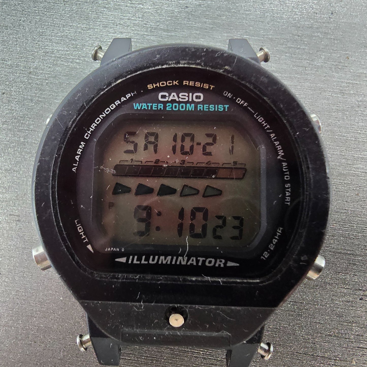 Casio G-Shock DW-6600 Watch Men 41mm Black Alarm Chronograph 1199 Vintage PARTSA2