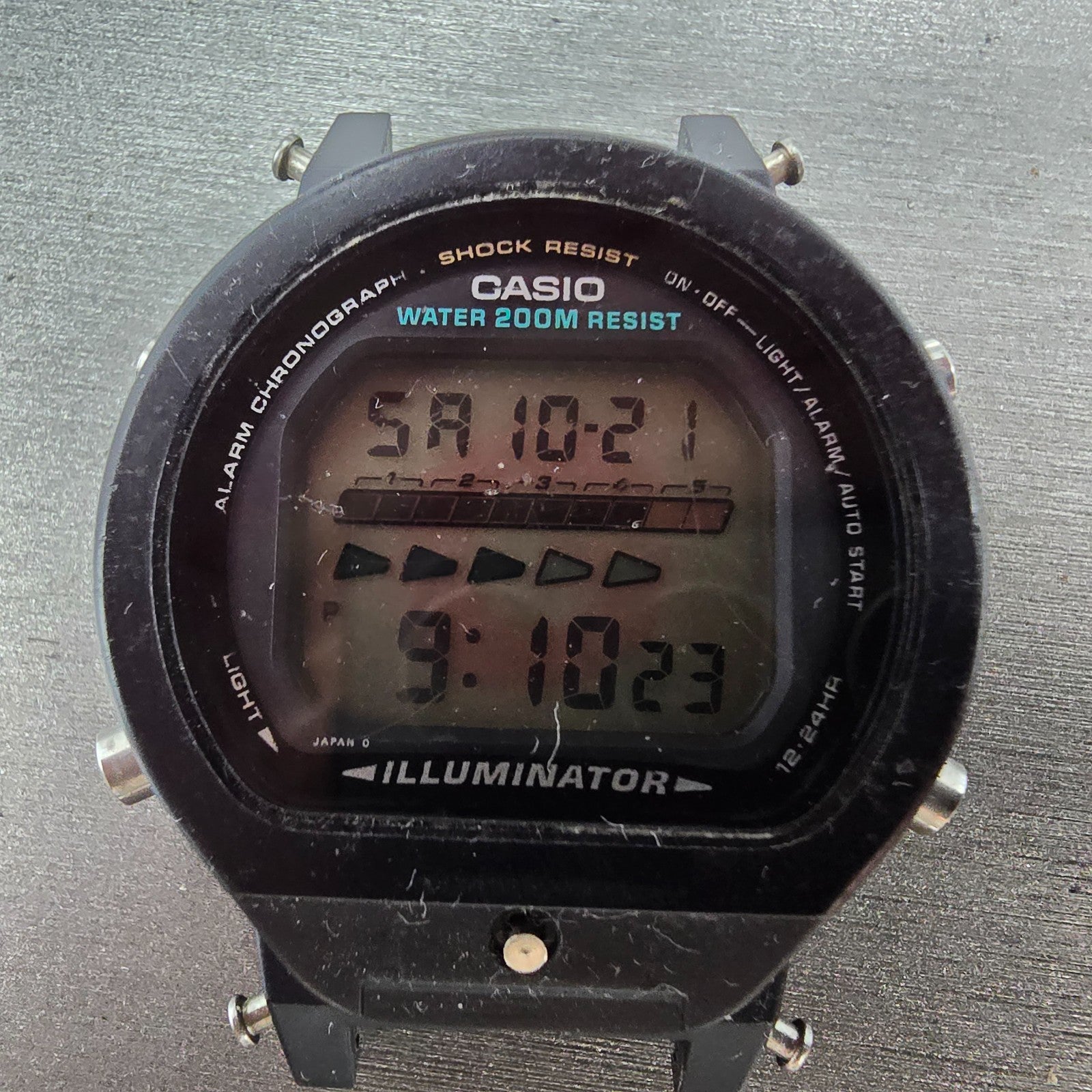Casio G-Shock DW-6600 Watch Men 41mm Black Alarm Chronograph 1199 Vintage PARTSA2