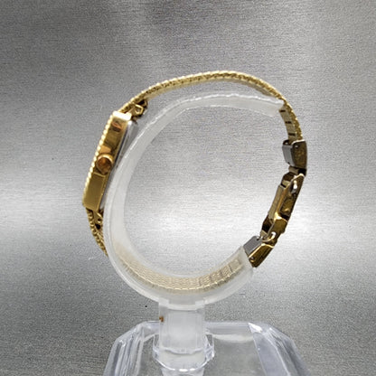Seiko Tank Watch Women 14mm Champagne Dial Gold Tone 13205959 New Battery6