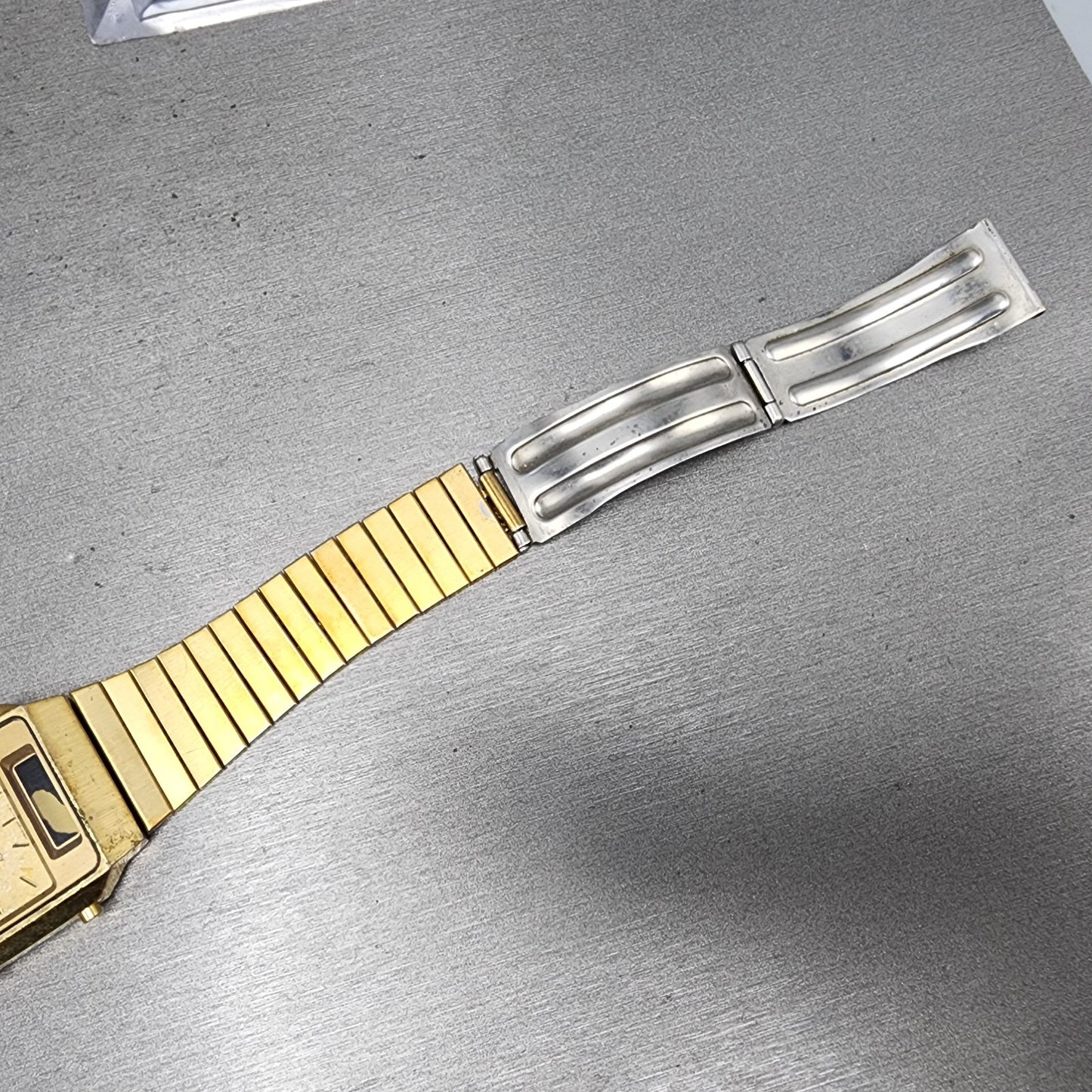 Seiko Analog Digital Watch Men 29mm Champagne Dial Gold Tone H2495149 PARTS8