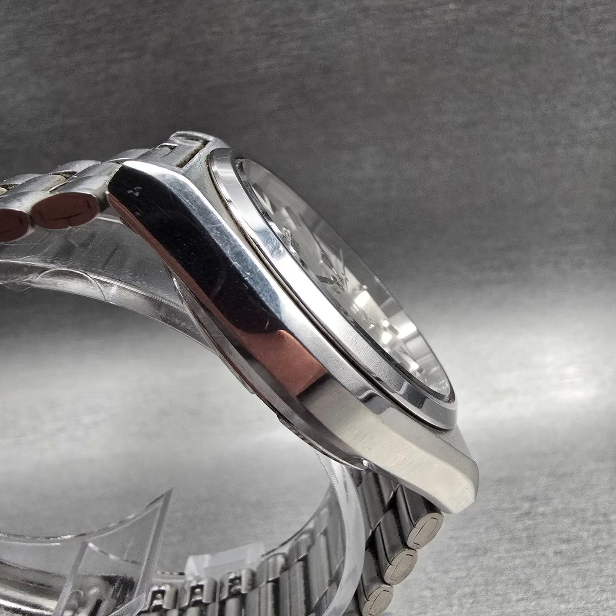 Seiko SilverWave Watch Men 36mm Silver Dial Silver Tone Daydate 8229-8000 NewBat3