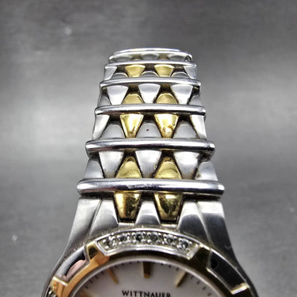 Wittnauer Watch Women 25mm White Dial Silver Tone Round 12R05 New Battery5
