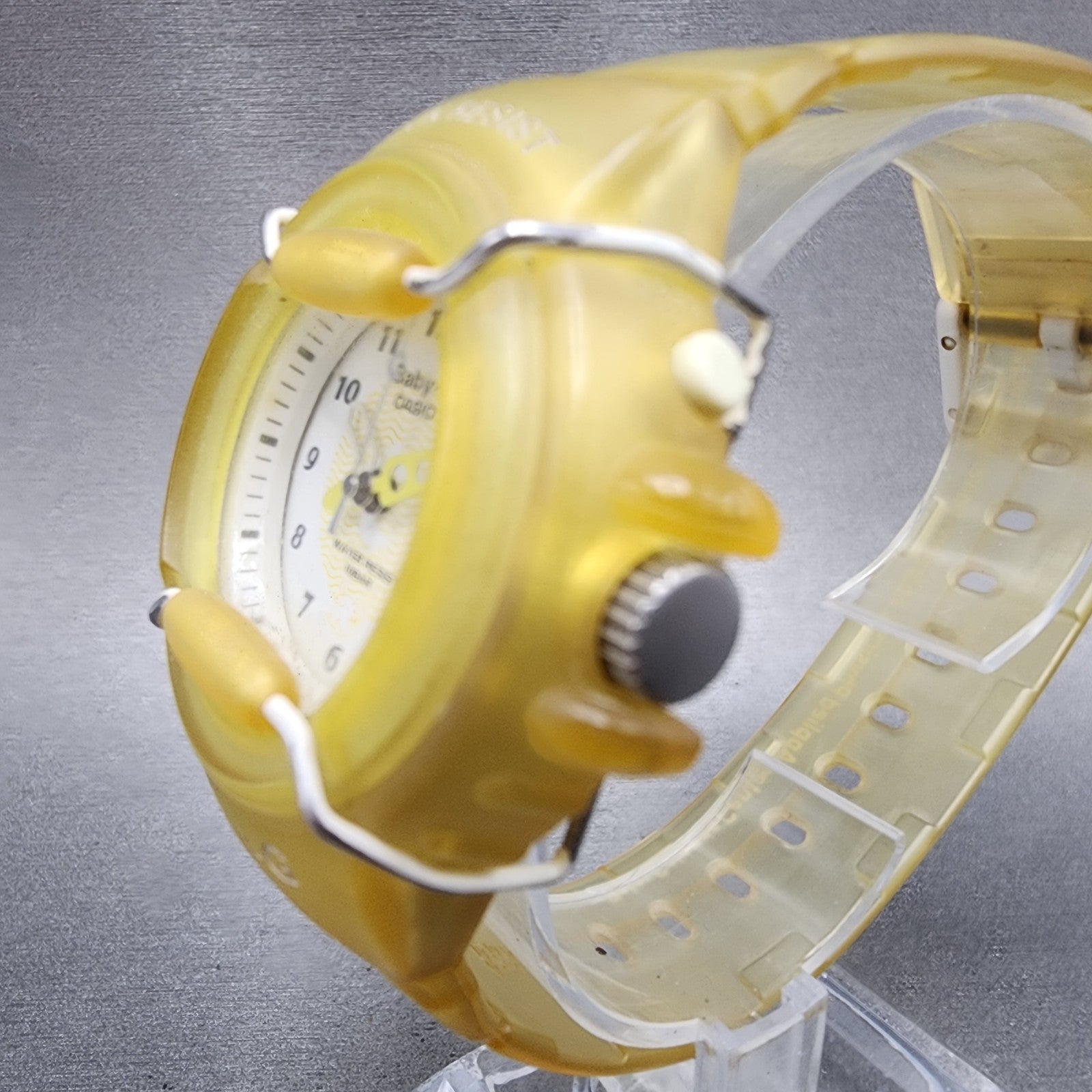 Casio BabyG BG11 Watch Women 42mm White Dial Clear Tone Round New Battery2