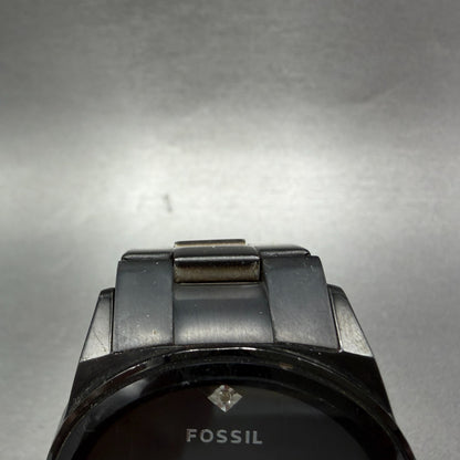 Fossil Watch Men 43mm Black Dial Black Tone Round FS4482 New Battery4