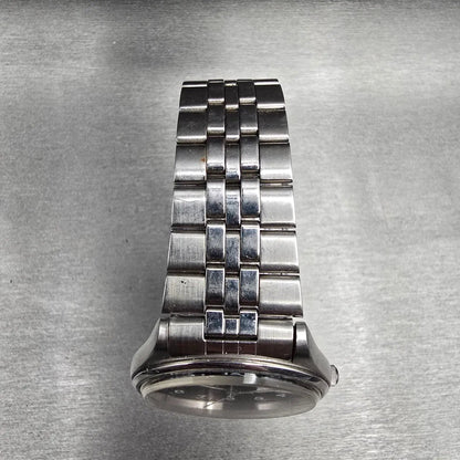 Seiko SQ Watch Men 35mm Black Dial Silver Tone Daydate Round 5Y23-8040 New Batt4