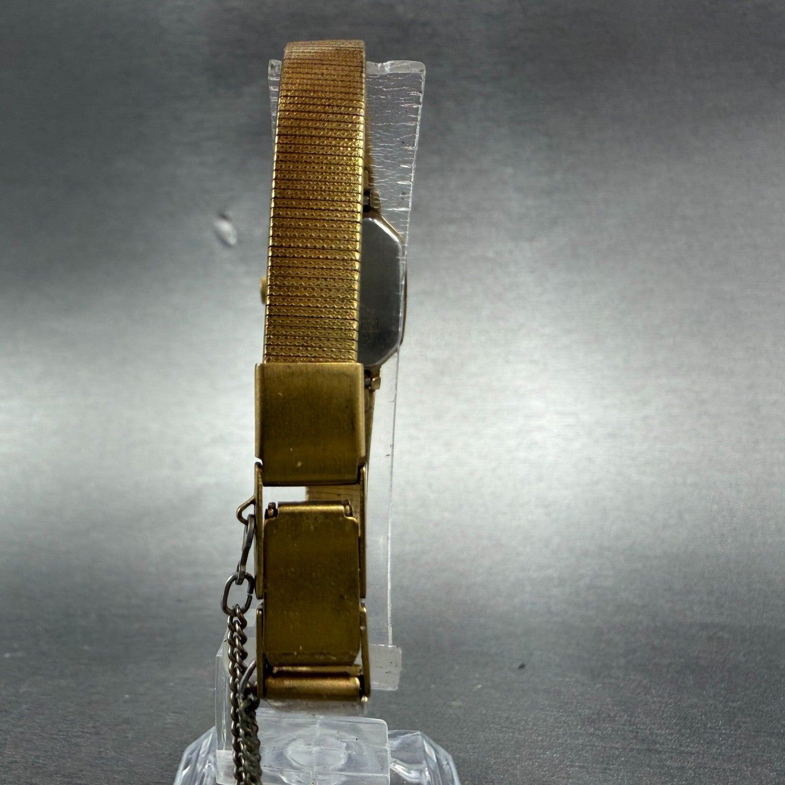 Seiko Watch Women 17mm Champagne Dial Gold Tone Octagon 4N00-5139 New Batt VTG7