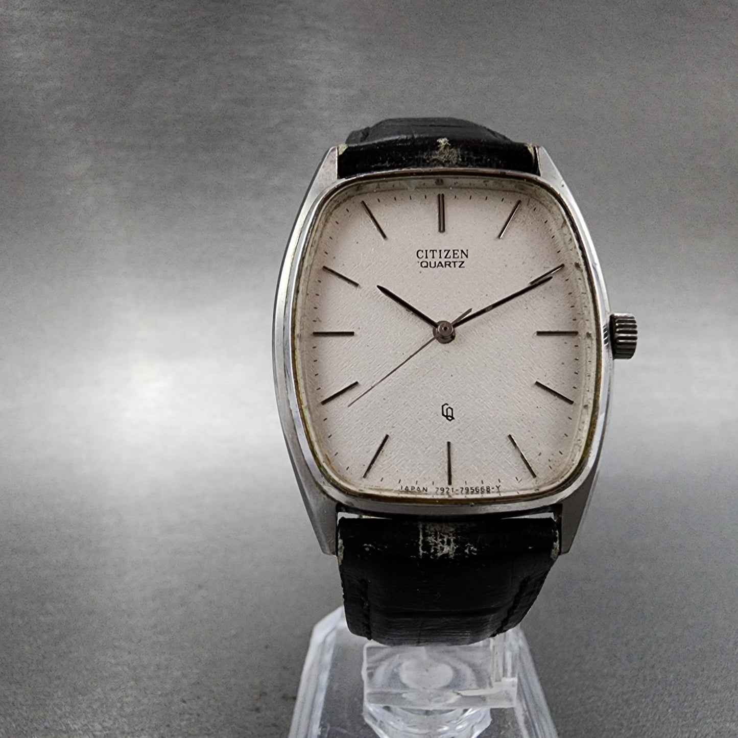 Citizen CQ Watch Men 29mm Silver Dial Silver Tone 4-795482 New Battery