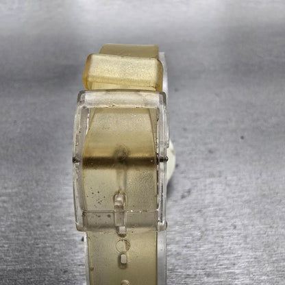 Swatch VASILY Watch Women 25mm White Dial White Tone Round LW111 New Battery VTG7
