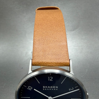 Skagen Aaren Watch Men 40mm Blue Dial Steel Round SKW1149 New Battery4
