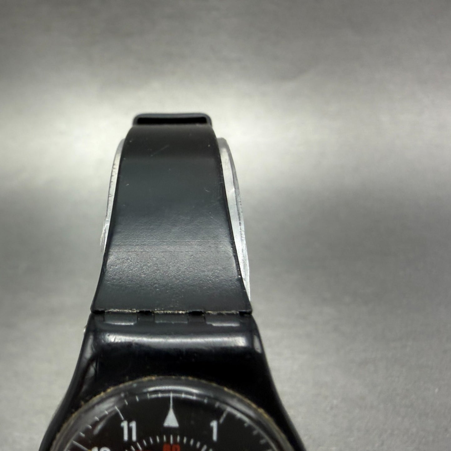 Swatch Nicholette Watch Women 24mm Black Dial Black Tone Round LB105 New Batt4